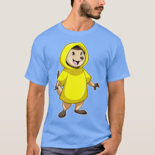 Meerkat met regenjas t-shirt