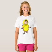 Meerkat met regenjas t-shirt (Voorkant volledig)