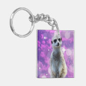 Meerkat met roze pit, sleutelhanger (Voorkant Links)