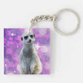 Meerkat met roze pit, sleutelhanger (Achterkant)