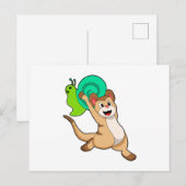 Meerkat met Slak.PNG Briefkaart (Voorkant / Achterkant)