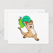 Meerkat met Snail.PNG Briefkaart (Voorkant / Achterkant)