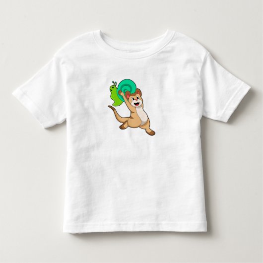 Meerkat met Snail.PNG Kinder Shirts (Voorkant)