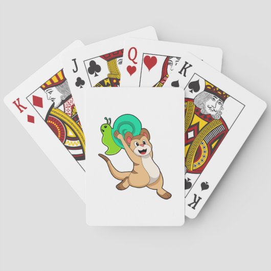 Meerkat met Snail.PNG Pokerkaarten (Achterkant)
