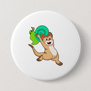 Meerkat met Snail.PNG Ronde Button 7,6 Cm