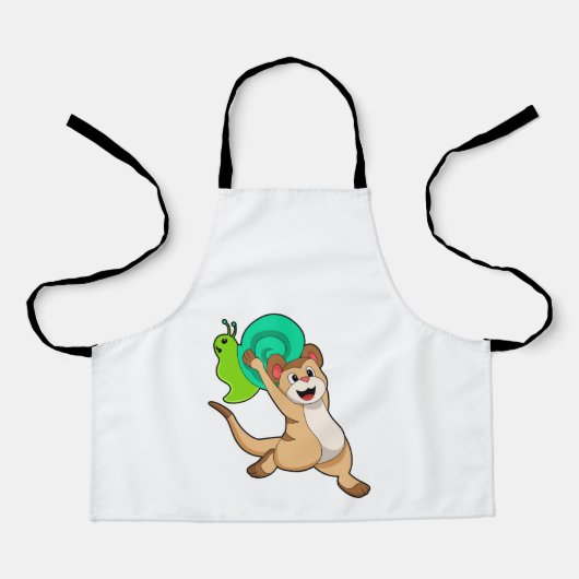 Meerkat met Snail.PNG Schort (Voorkant)