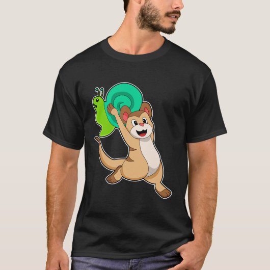 Meerkat met Snail.PNG T-shirt (Voorkant)