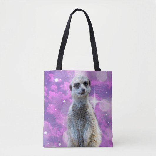 Meerkat met spaarpjes, tote bag (Voorkant)