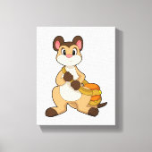 Meerkat met tas canvas afdruk (Voorkant)