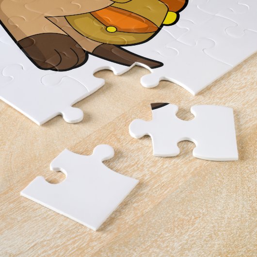 Meerkat met tas legpuzzel (Zijkant)