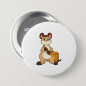 Meerkat met tas ronde button 7,6 cm (Voorkant /achterkant)
