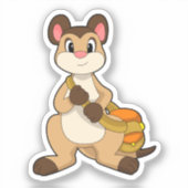 Meerkat met tas sticker (Voorkant)