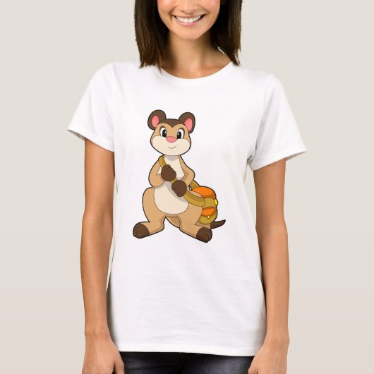 Meerkat met tas t-shirt (Voorkant)