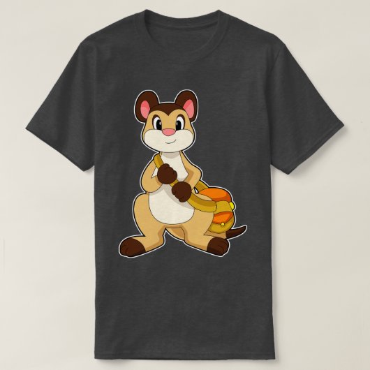Meerkat met tas t-shirt (Design voorkant)