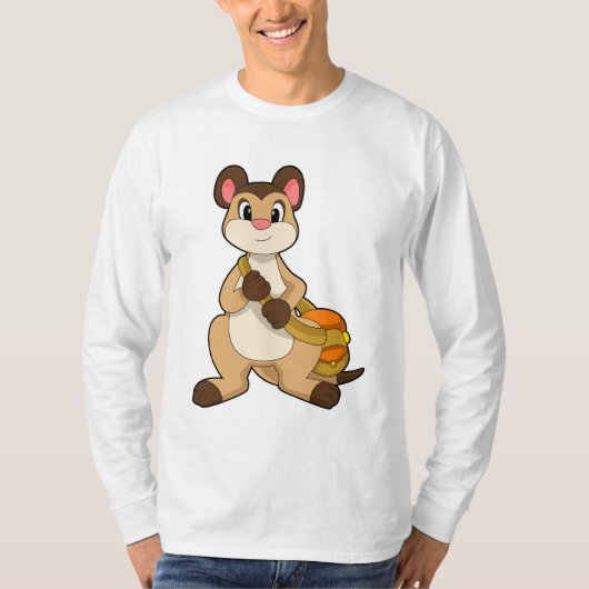 Meerkat met tas t-shirt (Voorkant)