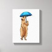 Meerkat met Umbrella Canvas Afdruk (Voorkant)
