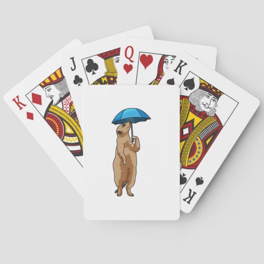Meerkat met Umbrella Pokerkaarten (Achterkant)
