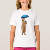 Meerkat met Umbrella T-shirt (Voorkant)