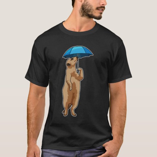 Meerkat met Umbrella T-shirt (Voorkant)