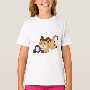 Meerkat met vergrootglas t-shirt