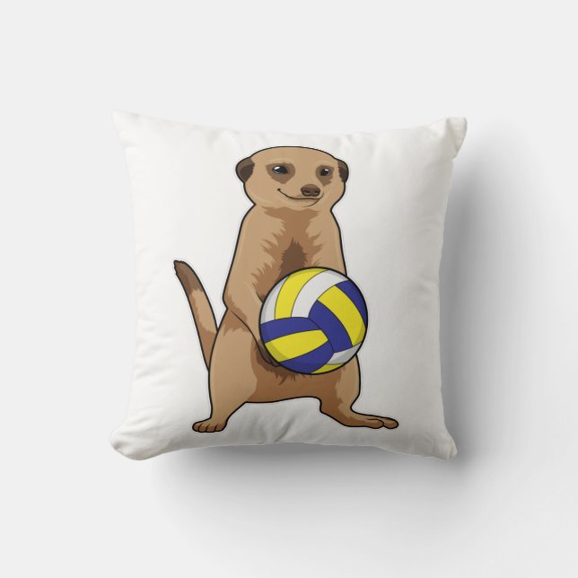 Meerkat met volleybal kussen (Voorkant)