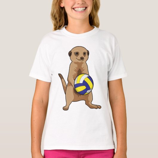 Meerkat met volleybal t-shirt (Voorkant)