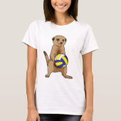 Meerkat met volleybal t-shirt (Voorkant)
