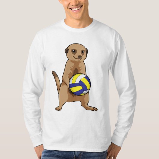 Meerkat met volleybal t-shirt (Voorkant)