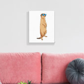 Meerkat met zonnebril canvas afdruk (Insitu (Woonkamer))