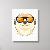 Meerkat met zonnebril canvas afdruk (Voorkant)