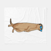 Meerkat met zonnebril fleece deken (Voorkant (Horizontaal))