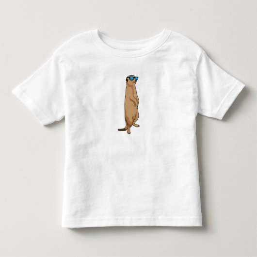 Meerkat met zonnebril kinder shirts (Voorkant)
