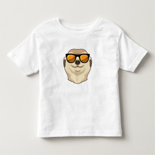 Meerkat met zonnebril kinder shirts (Voorkant)