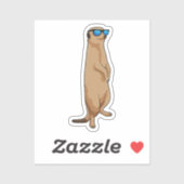 Meerkat met zonnebril sticker (Vel)