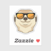 Meerkat met zonnebril sticker (Vel)