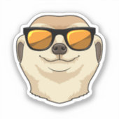 Meerkat met zonnebril sticker (Voorkant)