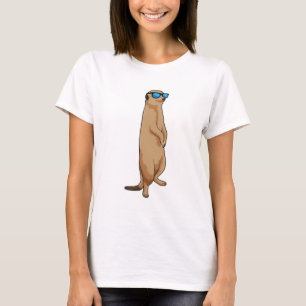 Meerkat met zonnebril t-shirt
