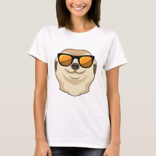 Meerkat met zonnebril t-shirt