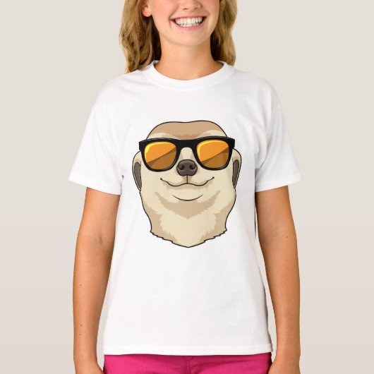 Meerkat met zonnebril t-shirt (Voorkant)