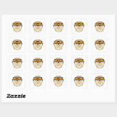 Meerkat met zonnebril vierkante sticker (Vel)