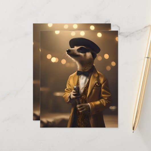 "Meerkat Moonlight: een croonerserenade"  (Voorkant / Achterkant in situ)