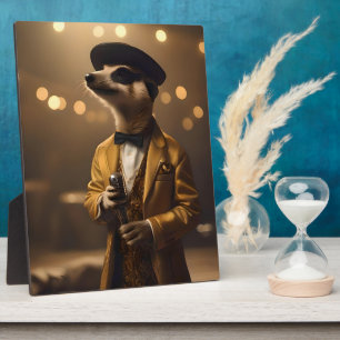 "Meerkat Moonlight: een serenade van een crooner" Fotoplaat