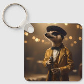 Meerkat Moonlight: Serenade van een Crooner Sleutelhanger (Voorkant)