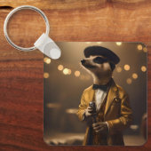 Meerkat Moonlight: Serenade van een Crooner Sleutelhanger (Voorkant)