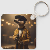 Meerkat Moonlight: Serenade van een Crooner Sleutelhanger (Achterkant)