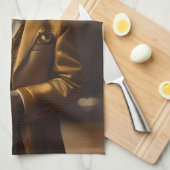 Meerkat Moonlight: Serenade van een Crooner Theedoek (Quarter Fold)