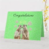 Meerkat neemt Kaart van het Huwelijk van de (Gele Bloem)