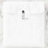 Meerkat onder dekking ronde sticker (Tas)