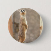 Meerkat op Attentie Button (Voorkant)
