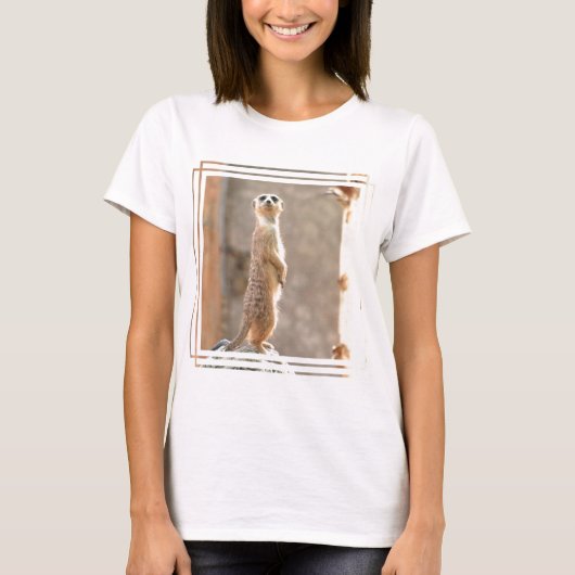 Meerkat op Attentie Dames uitgerust met T-shirt (Voorkant)